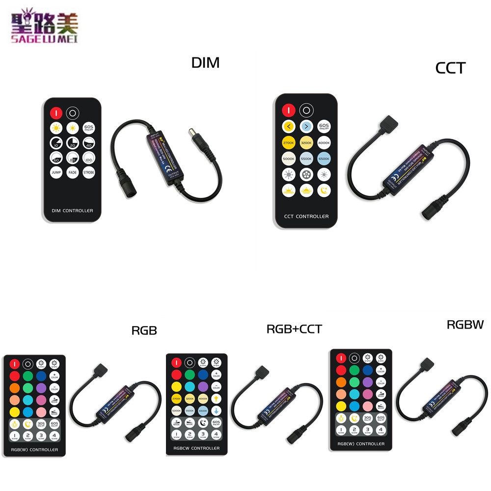 DC5V-24V DC12V RF Wireless Remote 14/17/21/28Key LED Light Strip ...