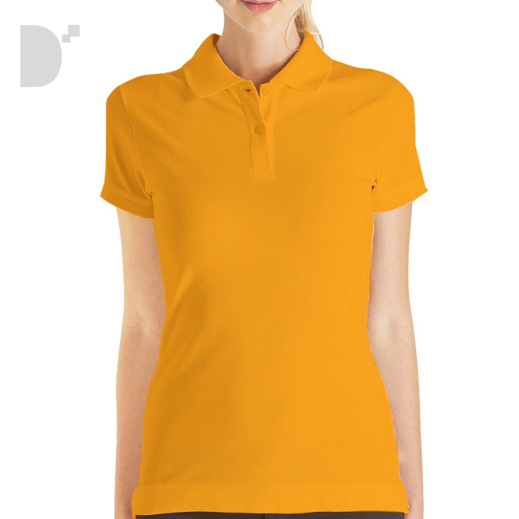 Polo Shirt Ladies in Citrus Orange 