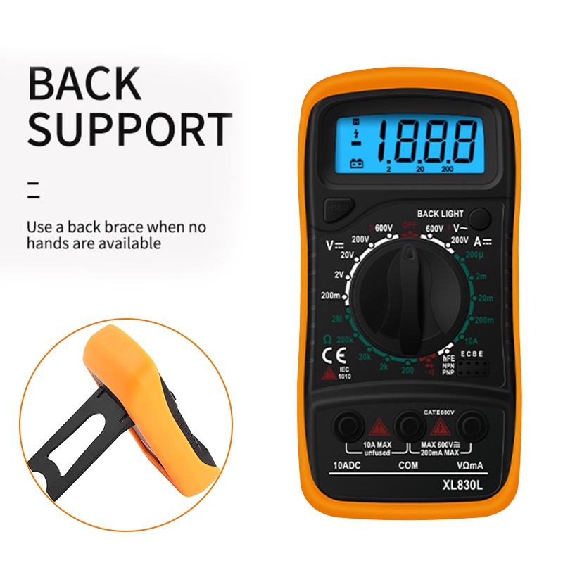 LCD Digital Multimeter Multi Tester HOLDPEAK ManualRanging Multi