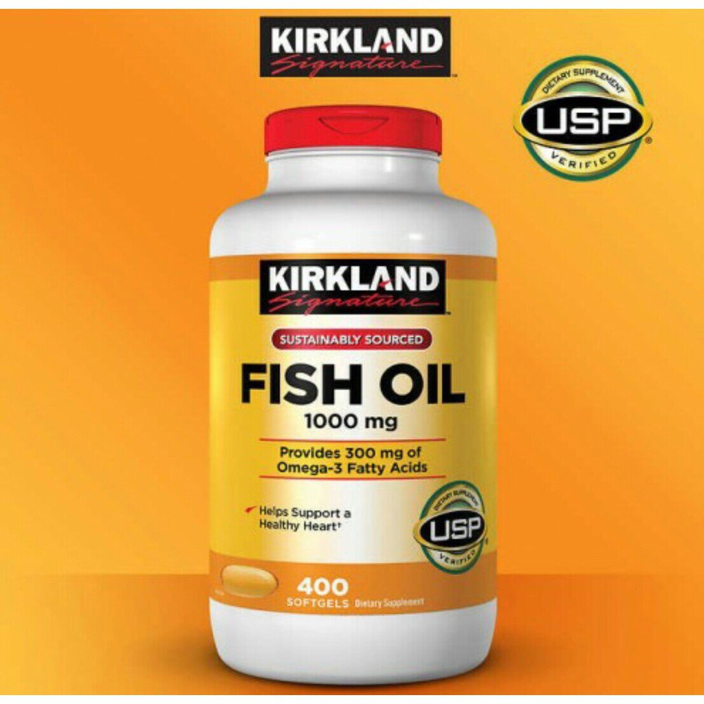kirkland fish oil Kirkland fish oil 1000mg 400 softgels Shopee