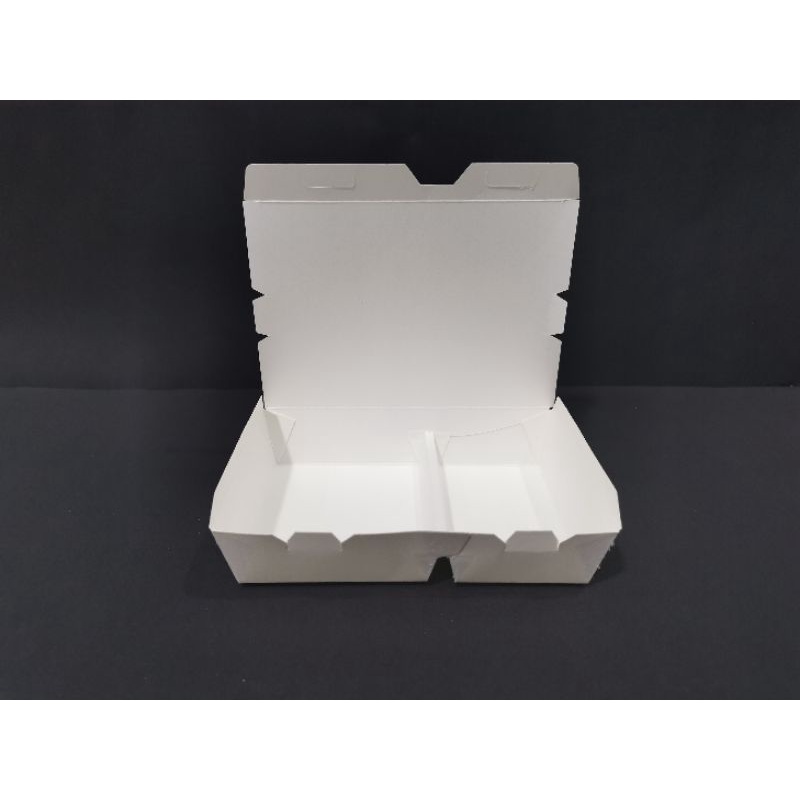 Paper Lunch Box 2 Compartments Disposable (50pcs/pack) Shopee Philippines