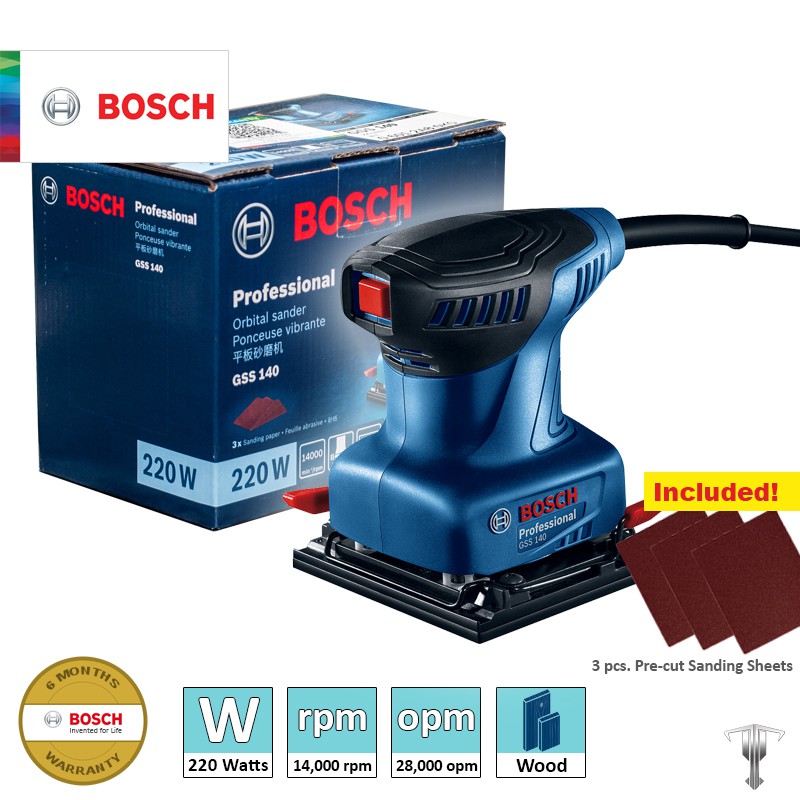  Bosch  GSS  140 Professional 220 W Orbital Sander Power Tool 