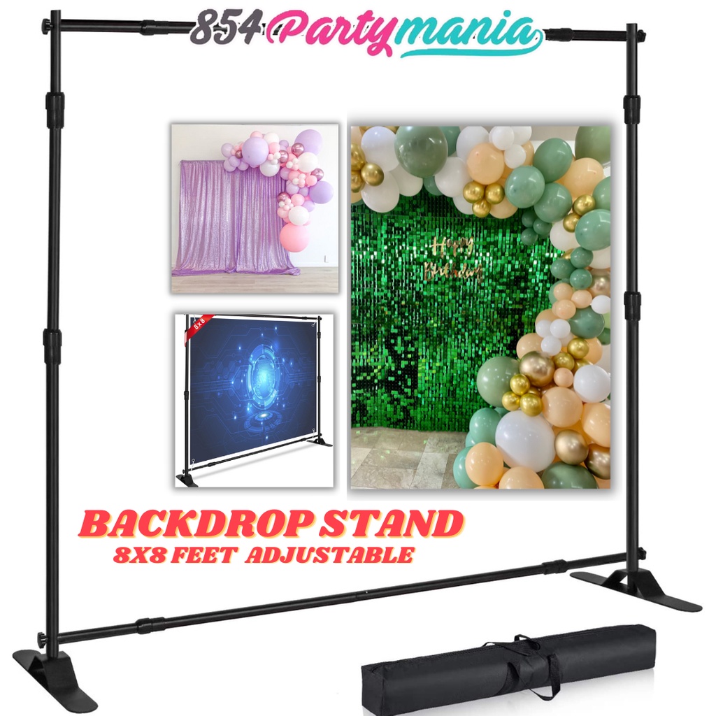 Backdrop stand 8x8 feet adjustable Photo Backdrop Stand Heavy Duty ...