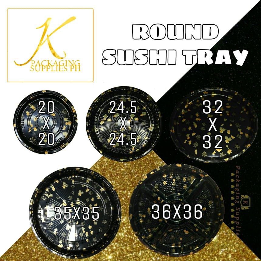 round sushi tray
