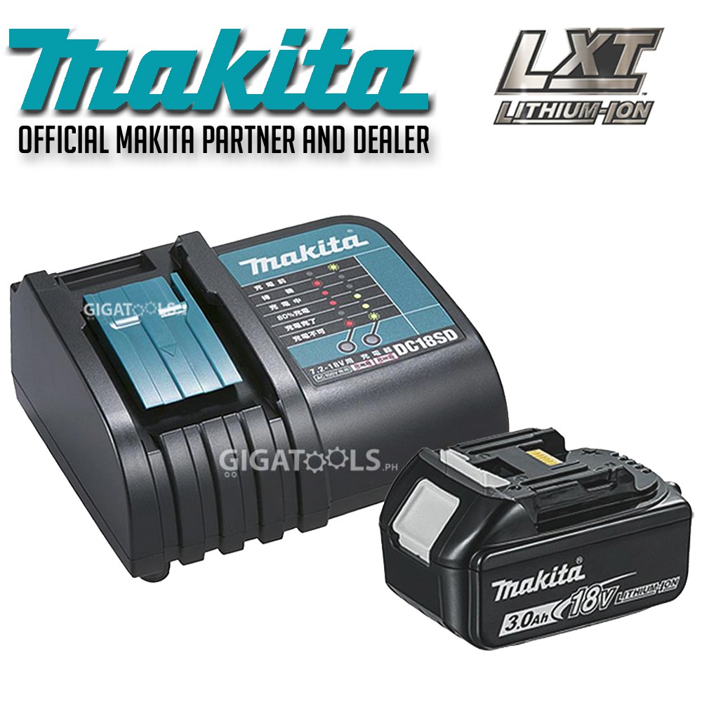 Makita 18V LXT LithiumIon Charger DC18SD and BL1830B 3.0Ah Battery Kit