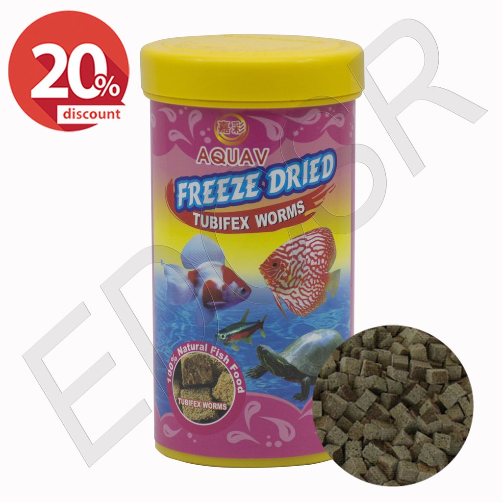 Aquav Freeze Dried Tubifex Worms Fish Food 250ml Shopee Philippines