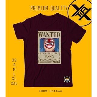 One Piece Buggy the Clown Emperor Strawhat Luffy New Wanted Poster Premium Quality Shirt (OP133) #5