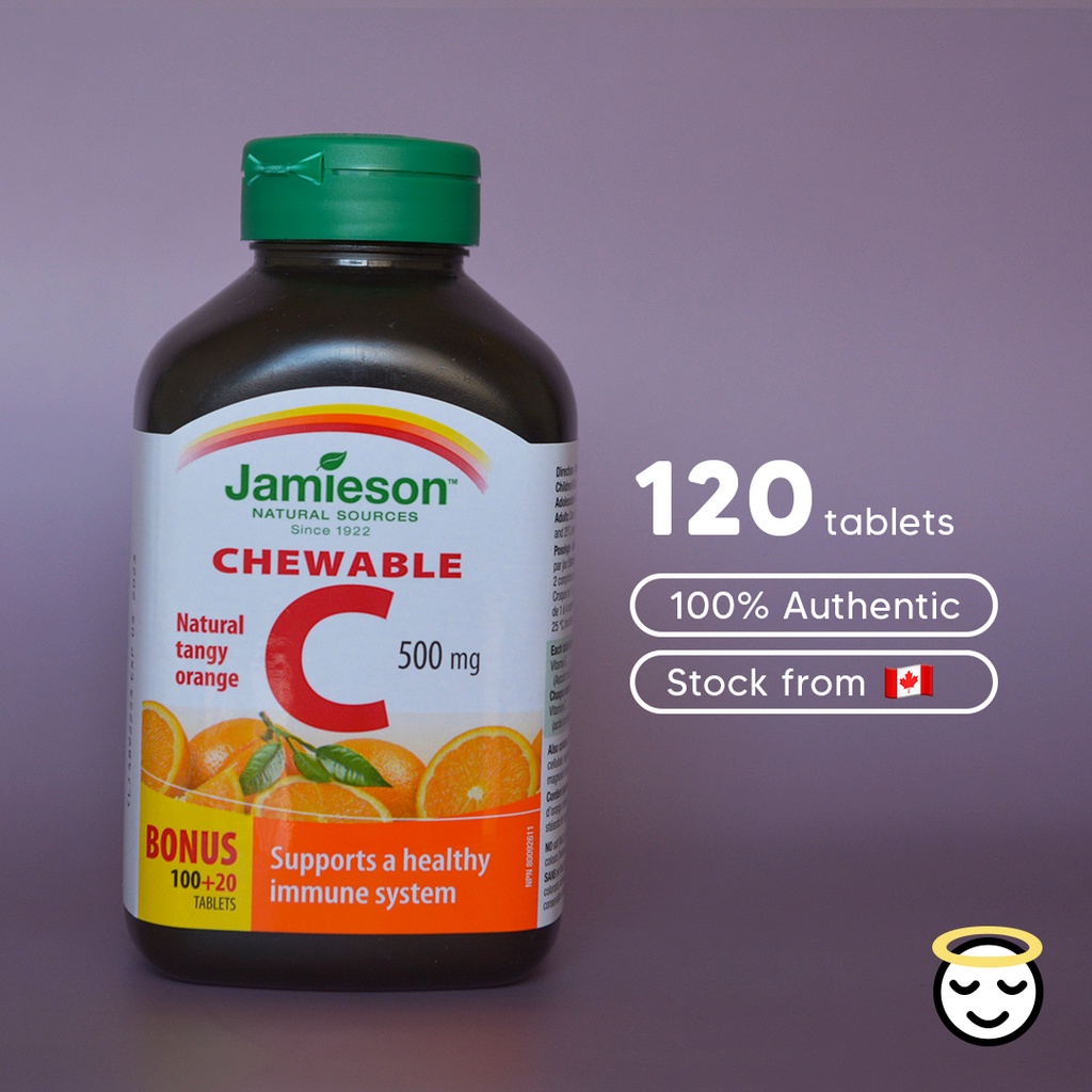 Jamieson Vitamin C Chewable 500mg (120 Tablets) Shopee Philippines