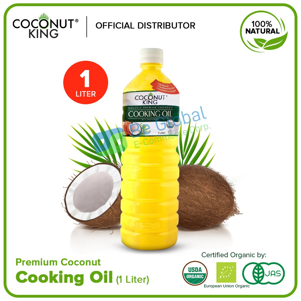 Coconut King Premium Organic Coconut Cooking Oil 1 Liter (All Natural