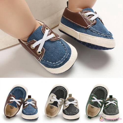 (Babygarden)-Newborn Baby Boy Soft Sole Crib Shoes Casual Sneaker