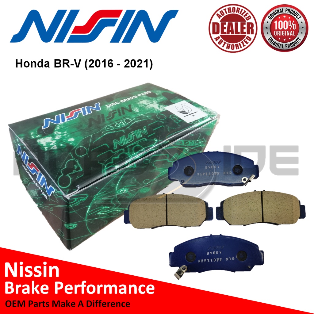 NISSIN Performance Front Brake Pads for Honda BRV (2016 2021