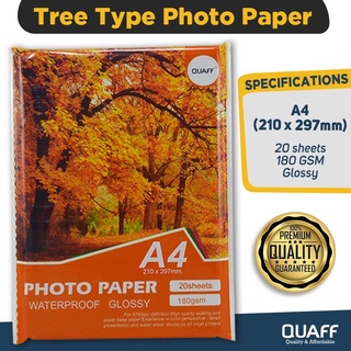 QUAFF TREE TYPE GLOSSY PHOTO PAPER 180/230GSM A4 SIZE