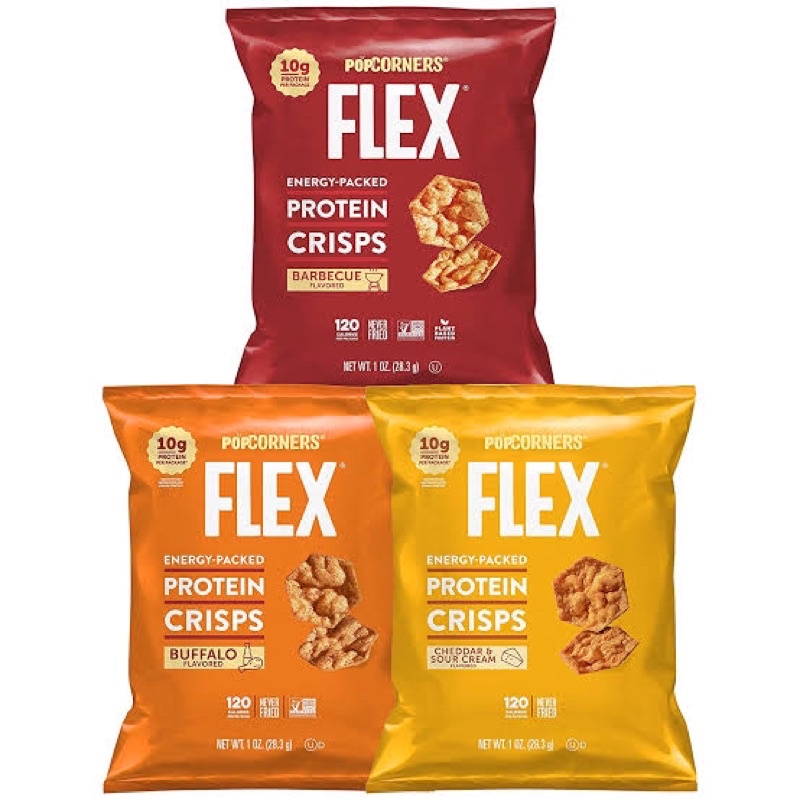 Popcorners Flex Protein Crisps Chips Buffalo Barbecue 1oz Shopee