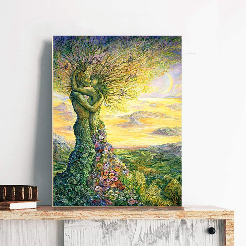 5D Old Tree Lovers Diamond Painting Kits DIY Cross Stitch Embroidery Mosaic Kit Wall Art Decor 30X40cm