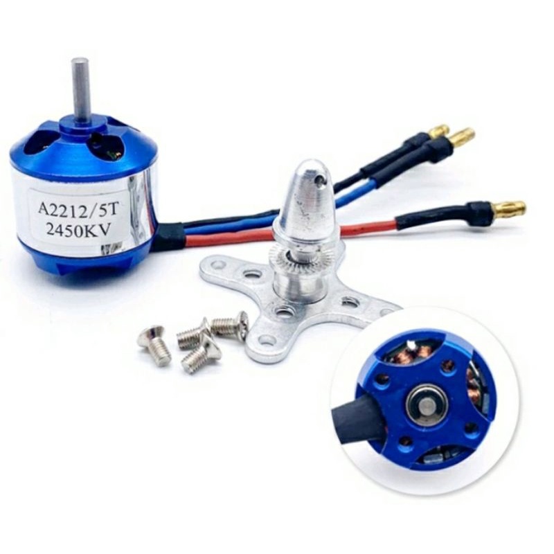 Brushless motor A2212 2450kv blue for rc plane/jet QFYA Shopee