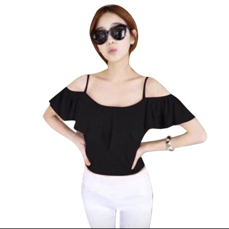 korean off shoulder outfit