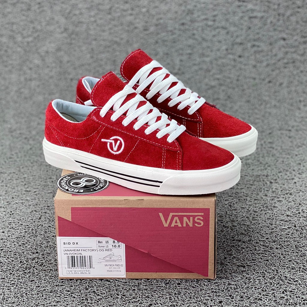 vans anaheim sid dx red