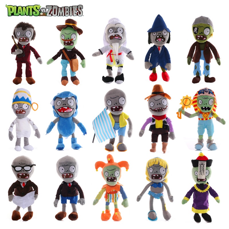 New 30CM Plants VS Zombies Anime Figure Conehead Zombie Newspaper ...