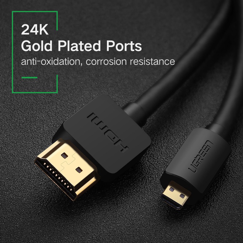 UGREEN Micro HDMI to HDMI Cable 3D 4K Adapter for Tablet/HDTV/PC | Shopee  Philippines