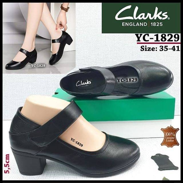 clarks chunky heel