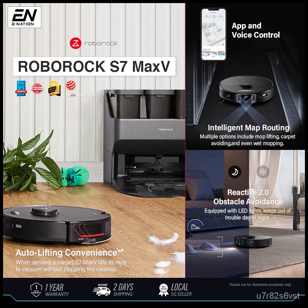 Roborock Reactive AI S6 Max V S7 MaxV Robotic Vacuum Cleaner, Avoid