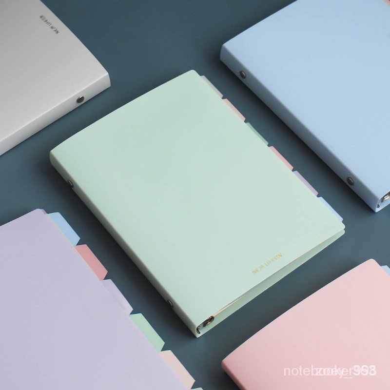 A5(20 holes)/B5(26 holes) Soft Pastel Color Binder Notebook Refillable