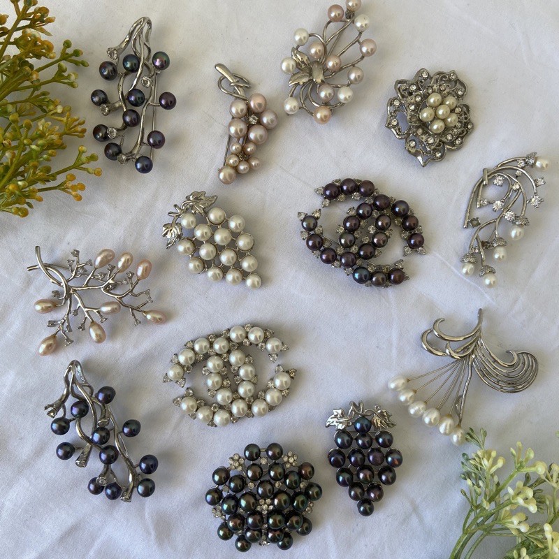 PEARL FRESHWATER BROOCH PINS Shopee Philippines