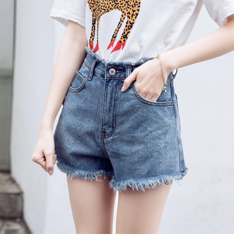 high waisted denim boyfriend shorts