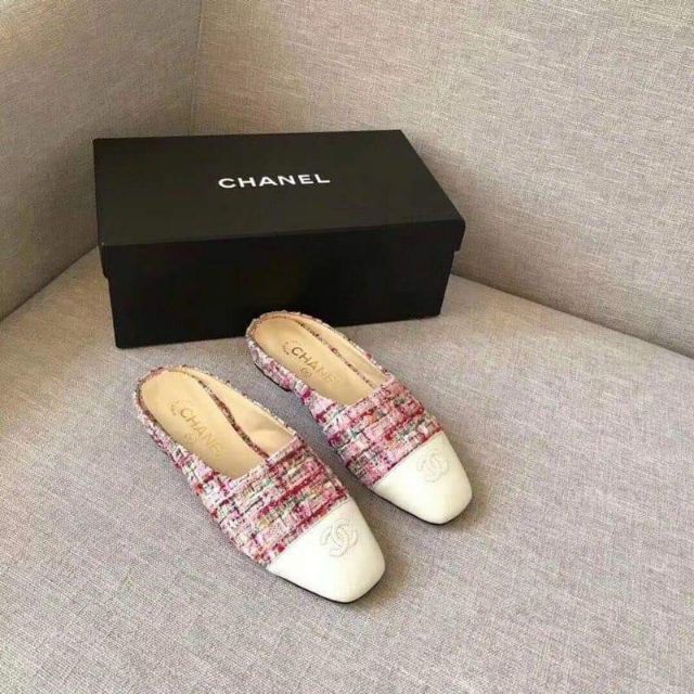 chanel flat mules