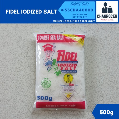 Fidel Iodized Salt 500g Shopee Philippines