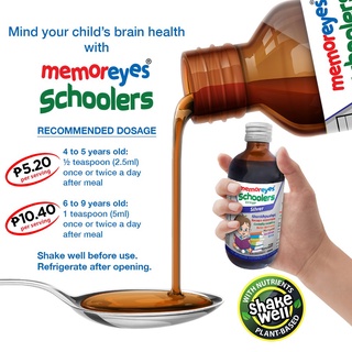 【New】MemorEyes Schoolers Brain And Eye Supplement Memory Enhancer For Kids Plus DHA Vitamins Syru #4