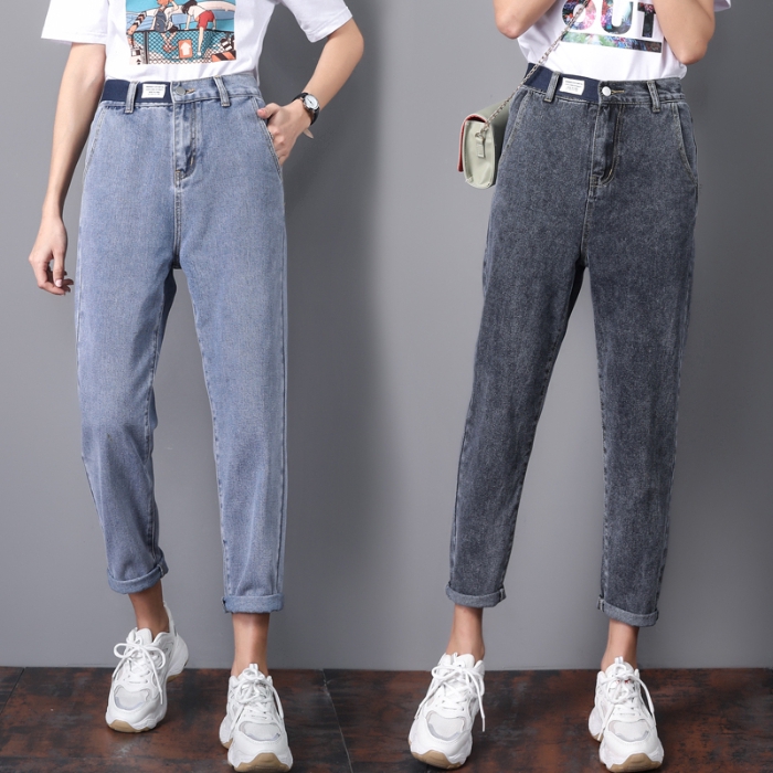 rubber waist jeans