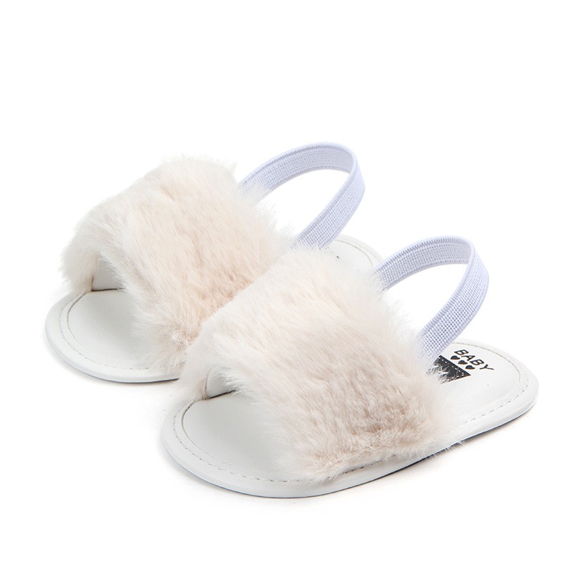 baby girl fluffy sandals