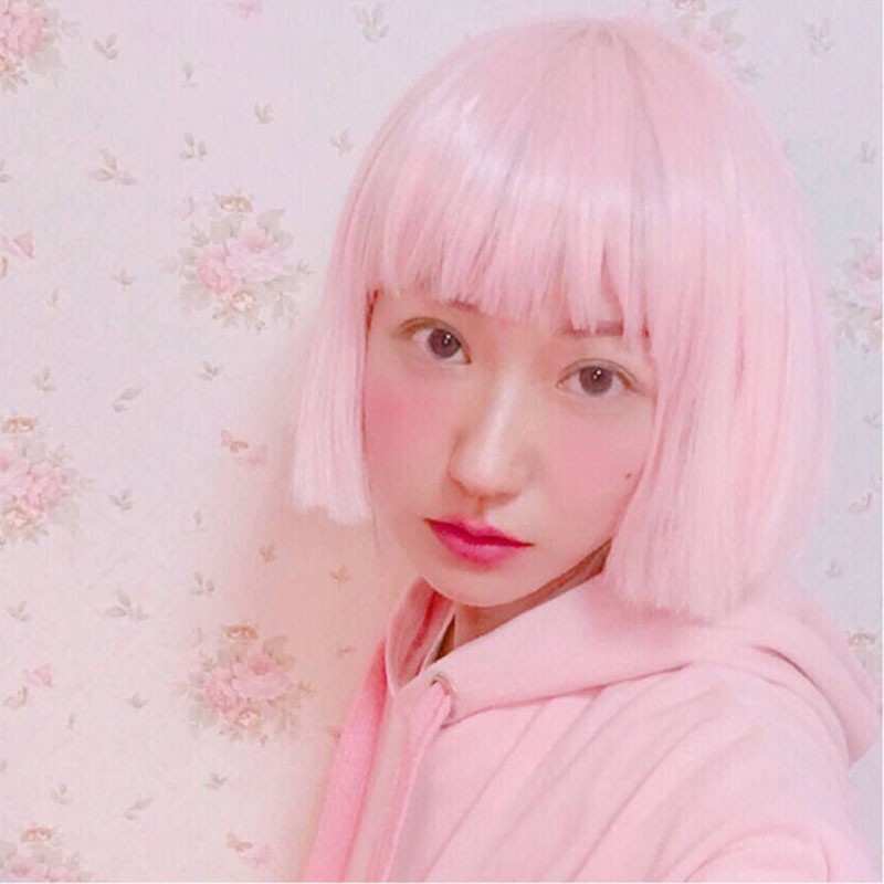 Air Bangs Wig Female Short Hair Bobo Wave Head Wig Buckle Short