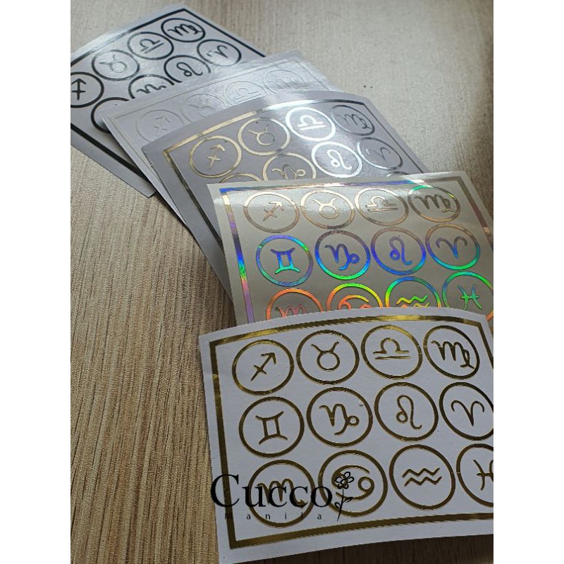 Zodiac sign decals / vinyl cutout stickers (waterproof) Shopee