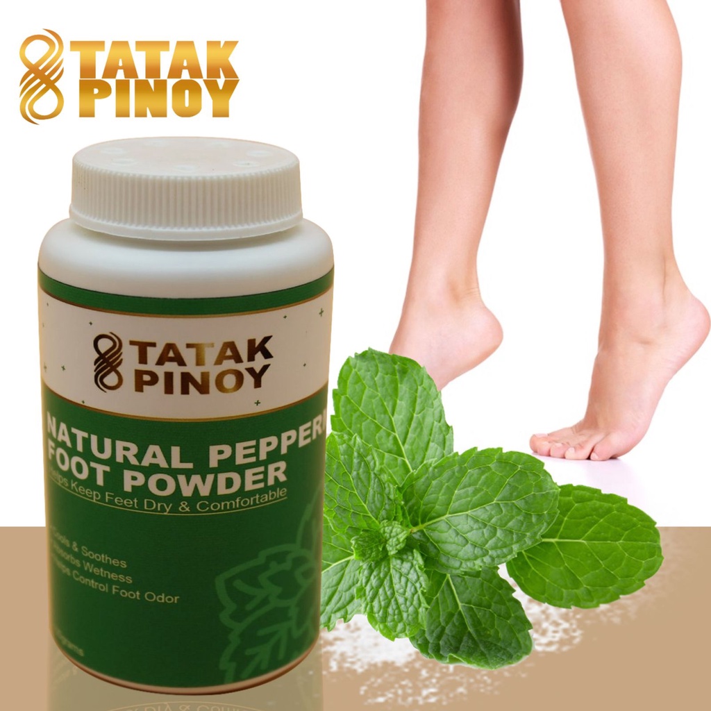 TATAK PINOY Natural Peppermint Shoe Deodorizer Powder & Foot Odor