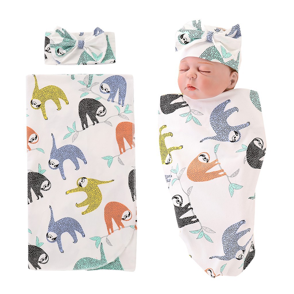 sloth swaddle blanket