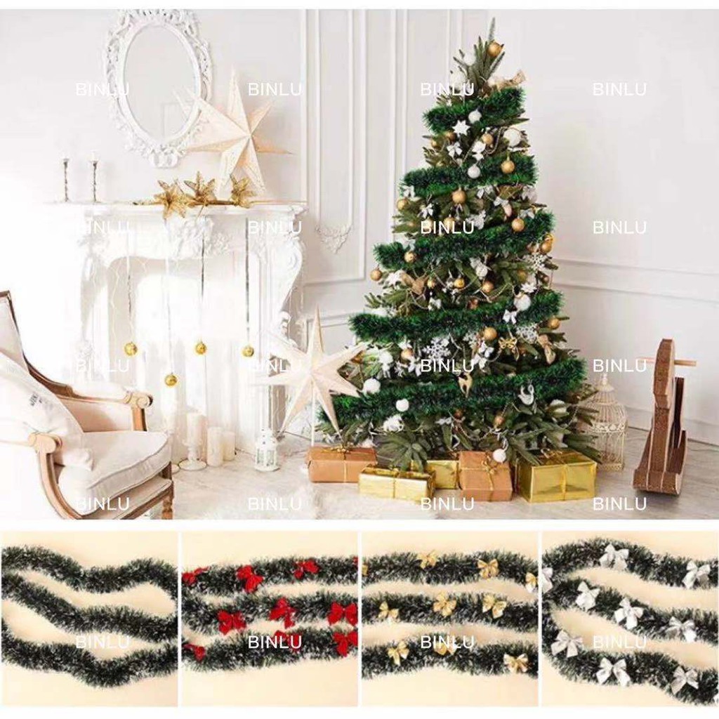 1.6m green/snow design christmas garland/decor/ribbon/prop,christmas tree/party DIY,PVC,BINLU