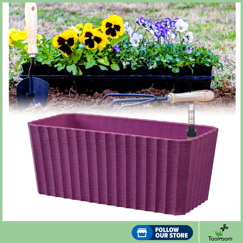 Toolroom 11 Self Watering Planter With Water Level Gauge Decorative Flowers Pots Shopee Philippines
