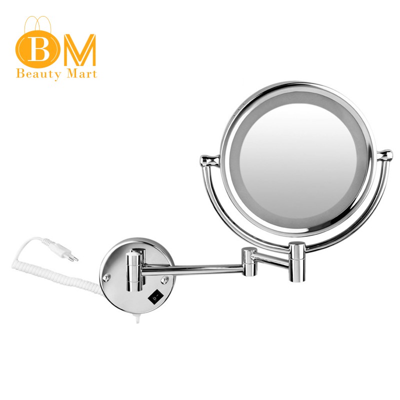 magnification mirror with light