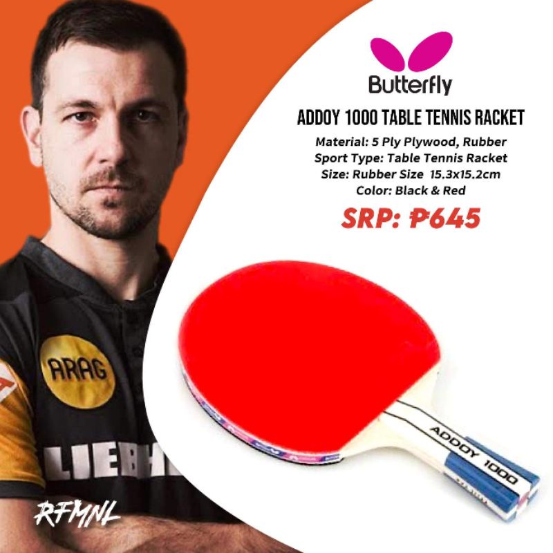 Butterfly Addoy 1000 Table Tennis Racket Ping Pong Paddle w/ FREE Shipping 