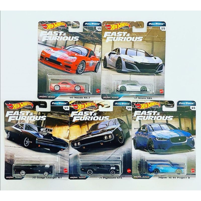 2020 Hot Wheels Fast and Furious Premium Case H Full Force Set | Shopee ...