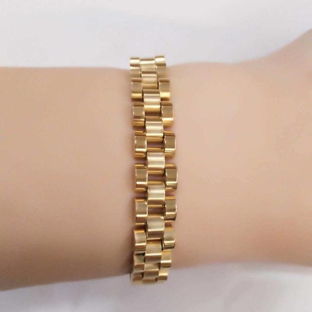 rolex style bracelet gold