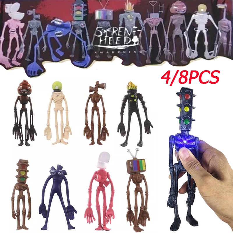 siren head Baby Toy Model With Light 4/8pcs Figure | Shopee Philippines