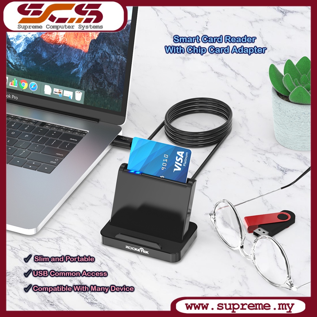 Rocketek USB EMV Contactless IC Card Reader Smart Chip Card Reader Writer/ USB Smart Card Reader