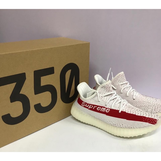 Scarpe Adidas Yeezy Boost 350 V2 Supreme Nere Rosse