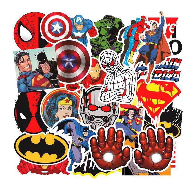 Perfect 50PCS Marvel Avengers Cartoon Sticker Decal Toy