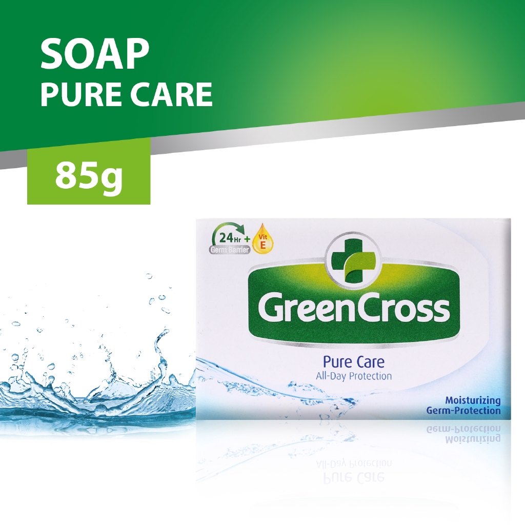 Green Cross Pure Care Moist Protection Bar Soap 85g Shopee Philippines