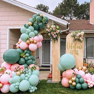 ◊Sage Green Balloon Garland Arch Kit Green Blush Gold Gray Balloons for Wedding Birthday Baby Showe #5