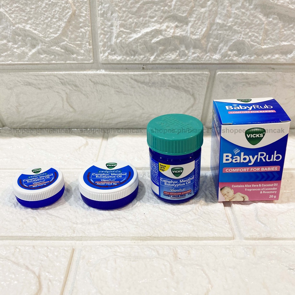 VICKS VAPORUB BABYRUB 5G 10G 25G 20G (BEAUTY SECTION) | Shopee Philippines